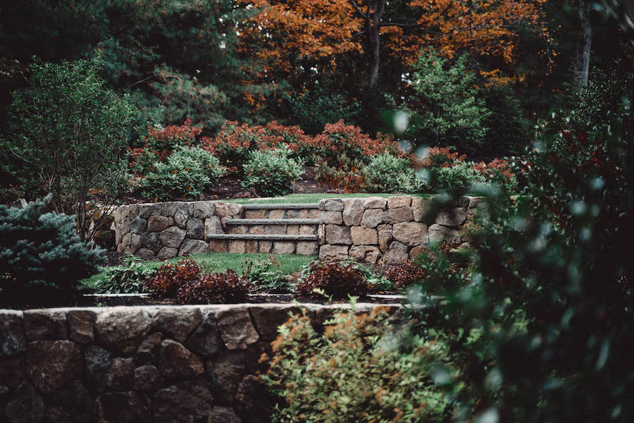 The best and highest quality stone steps and stone walls project in Weston, MA